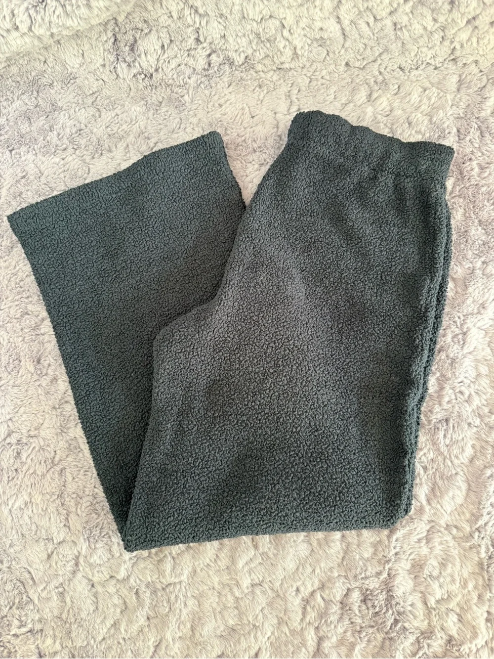 GAP | Navy Teddy Bear Fleece Wideleg Lounge Pants | Small